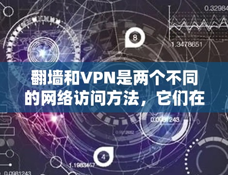 翻墙和VPN是两个不同的网络访问方法，它们在技术实现和应用场景上有所不同，因此不能简单地将翻墙等同于VPN。以下是对它们的区别和用途的分析