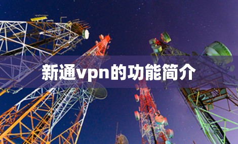 新通vpn的功能简介
