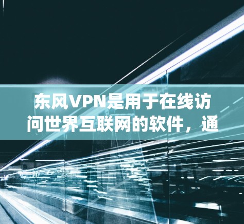 东风VPN是用于在线访问世界互联网的软件,通常会在苹果App Store上销售。如果你在寻找东风VPN的苹果官网,可以尝试以下步骤