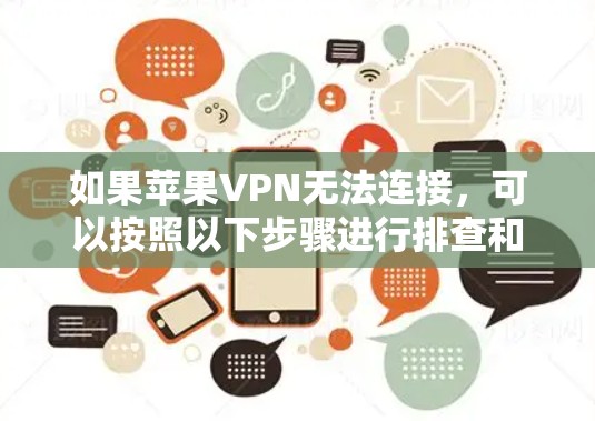 如果苹果VPN无法连接,可以按照以下步骤进行排查和解决问题