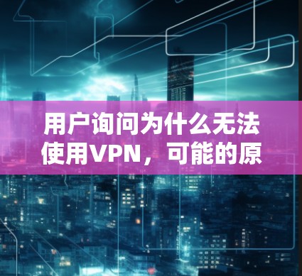 用户询问为什么无法使用VPN，可能的原因包括以下几种