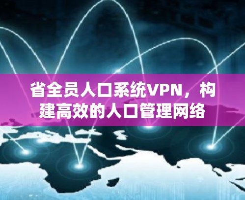 省全员人口系统VPN，构建高效的人口管理网络