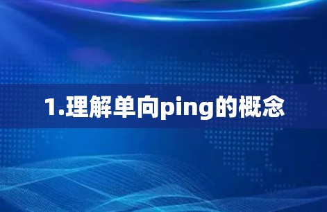 1.理解单向ping的概念