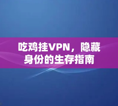 吃鸡挂VPN，隐藏身份的生存指南