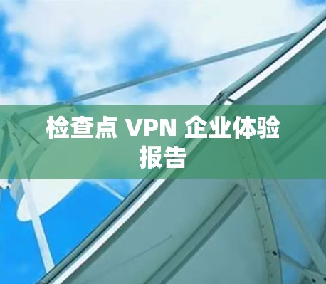 检查点 VPN 企业体验报告