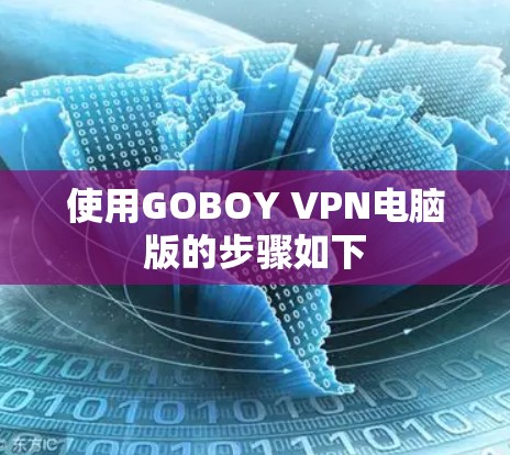 使用GOBOY VPN电脑版的步骤如下