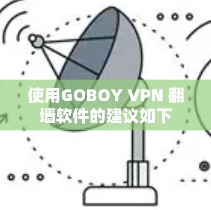 使用GOBOY VPN 翻墙软件的建议如下