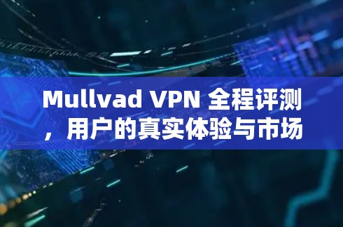 Mullvad VPN 全程评测,用户的真实体验与市场前景