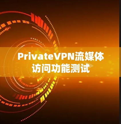 PrivateVPN流媒体访问功能测试