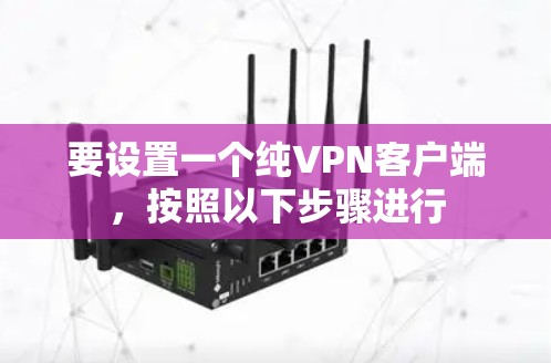 要设置一个纯VPN客户端，按照以下步骤进行
